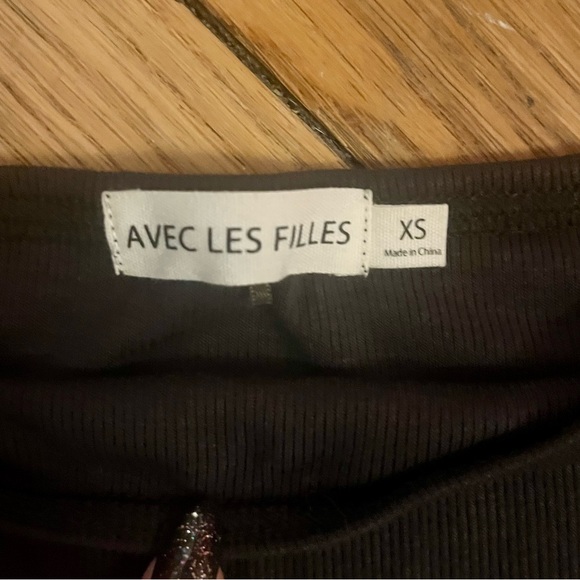 SALE NWOT Avec Les Filles rib knit square neck top - Picture 9 of 10